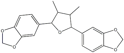(7S,7'R)-双(3,4-亚甲二氧苯基)-REL-(8R,8'R)-二甲基四氢呋喃 结构式