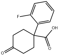 4-氧代-1-(2-氟苯基)环己烷羧酸 结构式