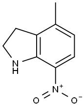 4-甲基-7-硝基吲哚啉 结构式