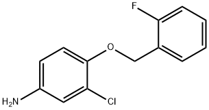 3-氯-4-(2-氟苄氧基)苯胺 结构式