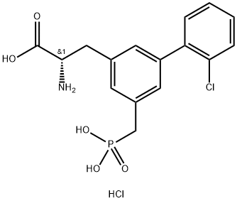 (S)-ALPHA-氨基-2'-氯-5-(膦酰甲基)-[1,1'-联苯]-3-丙酸盐酸盐 结构式