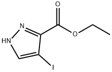 4-碘-1H-吡唑-3-羧酸乙酯 结构式
