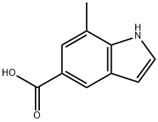 1H-INDOLE-5-CARBOXYLIC ACID, 7-METHYL- 结构式