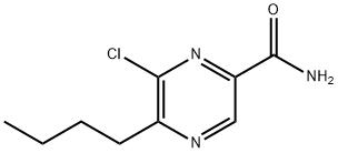 5-丁基-6-氯吡嗪-2-甲酰胺 结构式