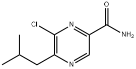 6-氯-5-异丁基吡嗪-2-甲酰胺 结构式