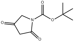 1-BOC-吡咯烷-2,4-二酮 结构式