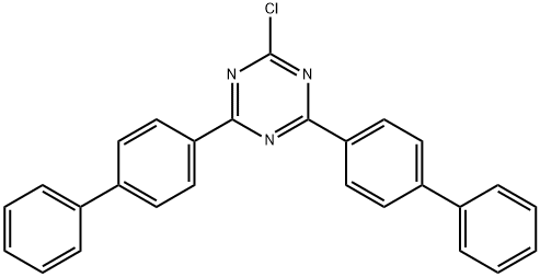 2,4-二([1,1'-联苯]-4-基)-6-氯-1,3,5-三嗪 结构式