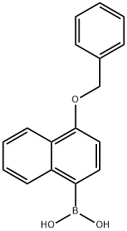 1-苄氧基萘-4-硼酸 结构式