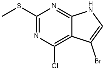 5-溴-4-氯-2-甲硫-7H-吡咯[2,3-D]嘧啶 结构式