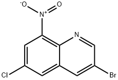 3-溴-6-氯-8-硝基喹啉 结构式