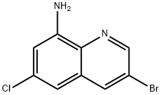 3-溴-6-氯-8-氨基喹啉 结构式