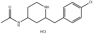 N - ((2R,4S)-2-(4-氯苄基)哌啶-4-基)乙酰胺盐酸盐 结构式