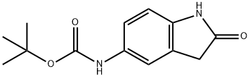 (2-Oxo-2,3-dihydro-1H-indol-5-yl)-carbaMic acid tert-butyl ester 结构式