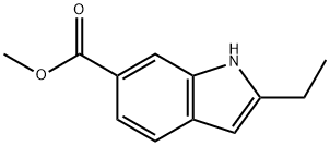 2-乙基-吲哚-6-羧酸甲酯 结构式