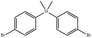 二(对溴苯基)二甲基硅烷 结构式