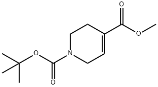 1-BOC-1,2,3,6-四氢吡啶-4-甲酸甲酯 结构式