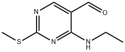 4-乙胺基-2-甲硫基-5-醛基嘧啶 结构式