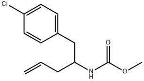 (1-(4-氯苯基)戊-4-烯-2-基)氨基甲酸甲酯 结构式