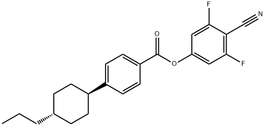 4-(反式-4-丙基环己基)苯甲酸 4-氰基-3,5-二氟苯基酯 结构式