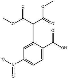 2-(1,3-二甲氧基-1,3-二氧代丙-2-基)-4-硝基苯甲酸 结构式