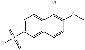 5-氯-6-甲氧基萘-2-磺酰氯 结构式