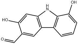 2,8-二羟基-9H-咔唑-3-甲醛 结构式