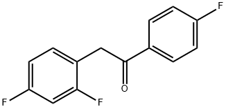 2-(2,4-二氟苯基)-1-(4-氟苯基)乙酮 结构式