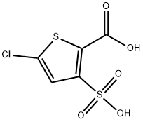 5-氯-2-羧基-3-噻吩磺酸 结构式