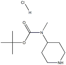 叔丁基甲基(哌啶-4-基)氨基甲酸酯盐酸盐 结构式