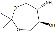 反式-2,2-二甲基-6-羟基-5-氨基-1,3-二氧环庚烷 结构式