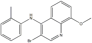 3-BroMo-8-Methoxy-N-(o-tolyl)quinolin-4-aMine 结构式