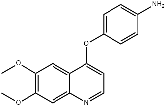 4-[(6,7-二甲氧基喹啉-4-基)氧基]苯胺 结构式
