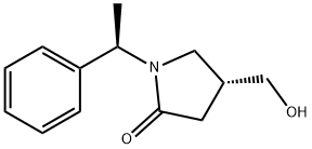 (R)-4-(HYDROXYMETHYL)-1-((R)-1-PHENYLETHYL)PYRROLIDIN-2-ONE 结构式