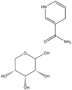 1-((2R,3R,4S,5R)-3,4-二羟基-5-(羟甲基)四氢呋喃-2-基)-1,4-二氢吡啶-3-甲酰胺 结构式