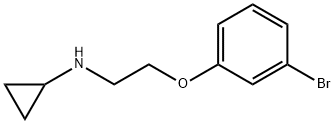 N-(2-(3-溴苯氧基)乙基)环丙胺 结构式
