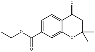 2,2-二甲基-4-氧代色满-7-甲酸乙酯 结构式