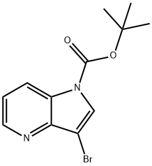 3-溴-1H-吡咯并[3,2-B]吡啶-1-羧酸叔丁酯 结构式