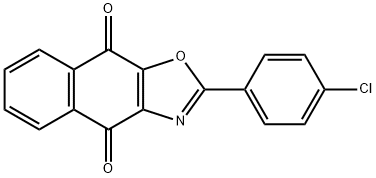 化合物 2-(4-CHLOROPHENYL)NAPHTHO[2,3-D]OXAZOLE-4,9-DIONE 结构式