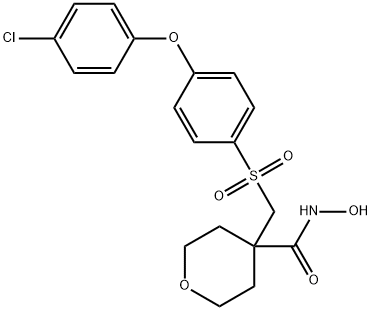 4-[[[4-(4-氯苯氧基)苯基]磺酰基]甲基]四氢-N-羟基-2H-吡喃-4-甲酰胺 结构式