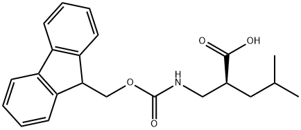 FMOC-(S)-2-(AMINOMETHYL)-4-METHYLPENTANOIC ACID 结构式