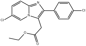 ethyl 2-(6-chloro-2-(4-chlorophenyl)iMidazo[1,2-a]pyridin-3-yl)acetate 结构式