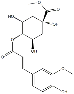 (1ALPHA,3R,4ALPHA,5R)-1,3,5-三羟基-4-[[(2E)-3-(4-羟基-3-甲氧基苯基)-1-氧代-2-丙烯-1-基]氧基]环己烷羧酸甲酯 结构式