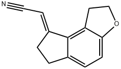 (E)-(1,6,7,8-四氢-2H-茚并[5,4-B]呋喃-8-亚基)乙腈 结构式