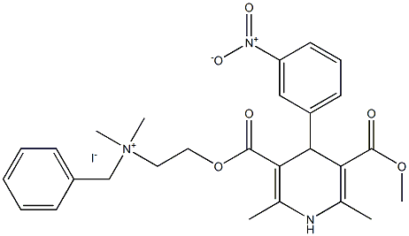 N-[2-[[[1,4-Dihydro-5-(Methoxycarbonyl)-2,6-diMethyl-4-(3-nitrophenyl)-3-pyridinyl]carbonyl]oxy]ethyl]-N,N-diMethylbenzeneMethanaMiniuM Iodide 结构式