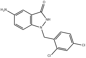 5-氨基-1-(2,4-二氯苄基)-1H-吲唑-3-醇 结构式
