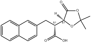 (R)-2-((S)-2,2-DIMETHYL-5-OXO-1,3-DIOXOLAN-4-YL)-3-(NAPHTHALEN-2-YL)PROPANOIC ACID 结构式