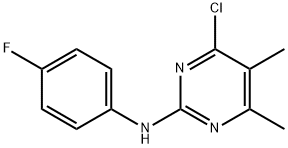 4-氯-2-(4-氟苯基氨基)-5,6-二甲基嘧啶 结构式