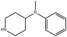 N-甲基-1-苯基哌啶-4-胺 结构式