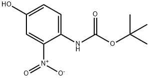 叔丁基 4-羟基-2-硝基苯基氨基甲酸酯 结构式