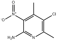 5-氯-4,6-二甲基-3-硝基吡啶-2-胺 结构式